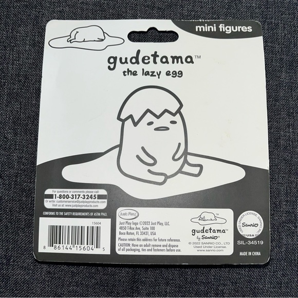 Sanrio Gudetama The Lazy Egg 4pc Mini Collectible Figures Set - Picture 2 of 2